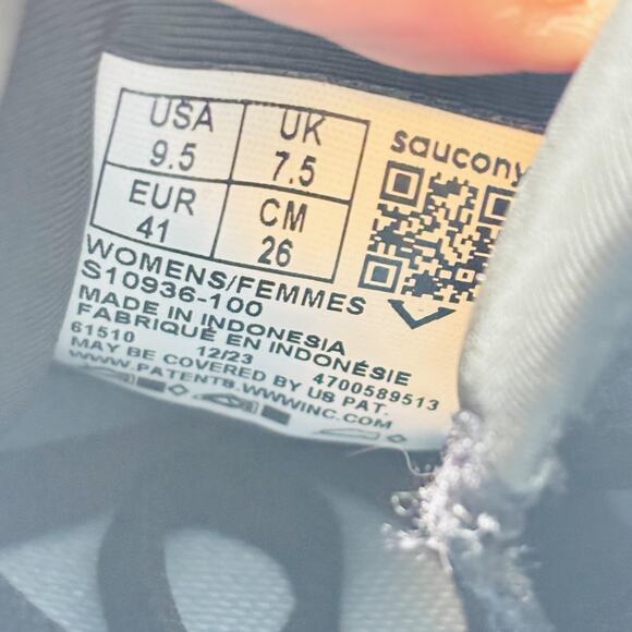 Saucony Shoes Womens 9.5 Black White Guide 17 Mesh Athletic Running Sneakers - Picture 9 of 10